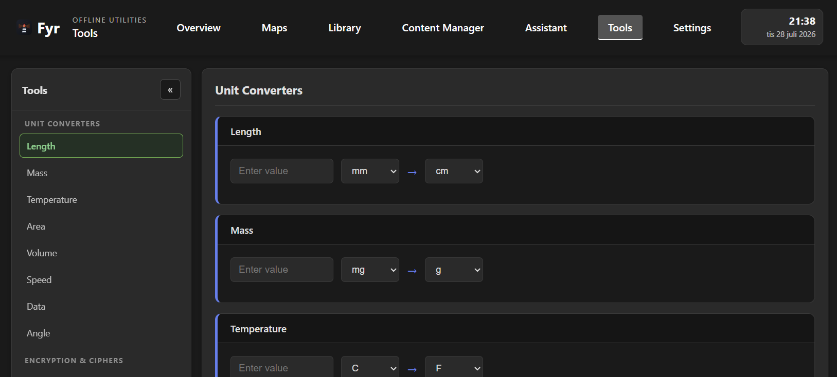 Fyr Tools Screenshot